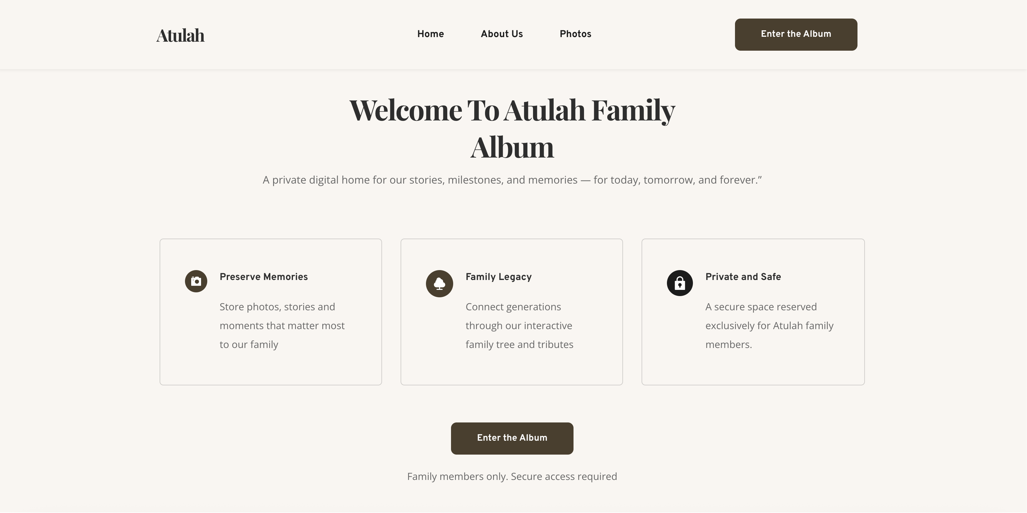 Atulah Album Website